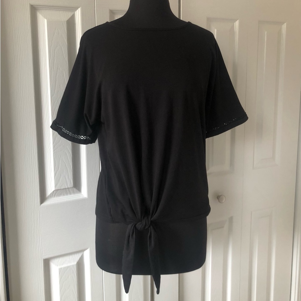 🖤5 for $20🖤 Black Knot Side Tie Top